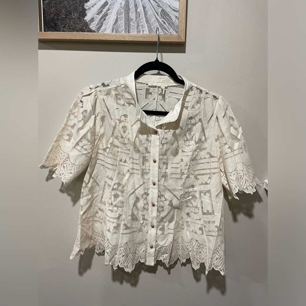 Anthropologie lace top